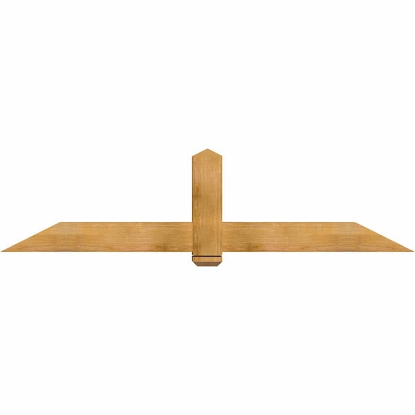 Ekena Millwork Eugene Rough Sawn Timber Gable Bracket, Western Red Cedar, 84"W x 21"H x 6"D x 6"F, 6/12 Pitch GBW084X21X0606EUG00RWR - main